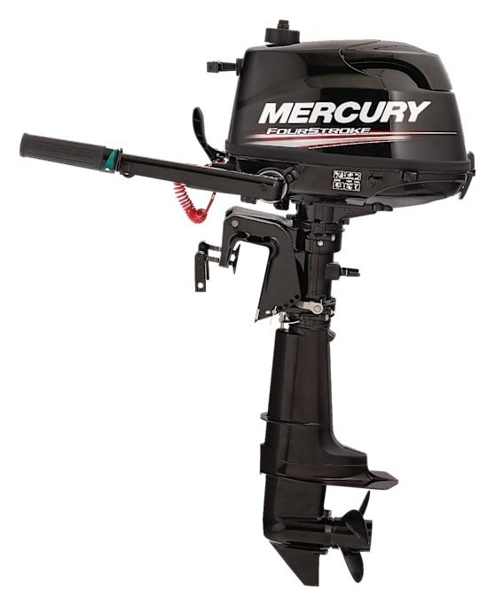 Mercury 5hp Tiller FourStroke Outboard Motor - 15" Shaft, Manual Tilt/Trim, Manual Start
