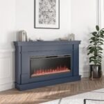 Novogratz Waverly Wide Mantel Electric Fireplace