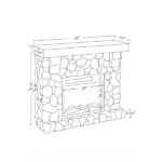 Festivo 44 in. Freestanding Electric Fireplace - Image 3