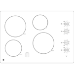 GE 30" Built-In Knob Control Electric Cooktop JP3030DWBB - Image 4