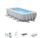 Intex Prism Frame 16' x 8' x 42' Rectangular Above Ground Pool Set - Image 7