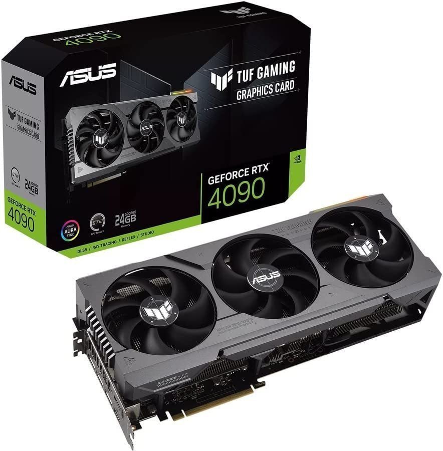 ASUS TUF GeForce RTX 4090 OC Edition Gaming Graphics Card (PCIe 4.0, 24GB GDDR6X, HDMI 2.1a, DisplayPort 1.4a)