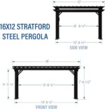 Stratford Traditional Steel Pergola - Image 5