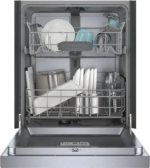 Bosch - 100 Series 24" Front Control Smart Built-In Hybrid Tub Dishwasher with PureDry, 50 dBA - Stainless Steel - Image 8