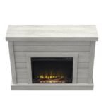 Alaya Wall Mounted Electric Fireplace Sand & Stable Finish - Image 5