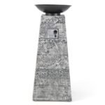 Costway 48 Inch Propane Fire Bowl Column with Lava Rocks and PVC Cover - Image 6