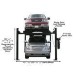 Atlas Pro9000 4 Post Lift with RJ6 Rolling Jacks - Image 3