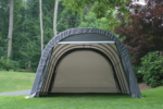ShelterCoat Custom Round Wind and Snow Rated Shelter, 12 ft. x 20 ft. x 8 ft. Standard PE 9 oz. Gray - Image 5