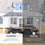 Aecojoy 12 ft x 12 ft White Aluminum Pergola with Canopy - Image 3