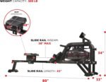 Sunny Health and Fitness Obsidian Surge Water Rowing Machine - Image 4