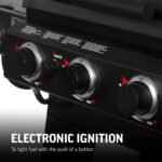 Char-Griller Texas Trio 3-Burner Dual Fuel Grill with Smoker - Image 4