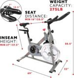 Sunny Health & Fitness Synergy Pro Magnetic Indoor Cycling Bike - Image 4