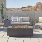 Real Flame Aegean 50" Rectangle Propane Gas Outdoor Fire Table - Image 2