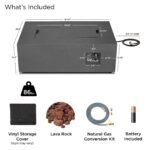 Real Flame Aegean 42" Rectangle Propane Gas Outdoor Fire Table - Image 8