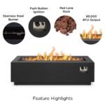 Real Flame Lanesboro Propane or Natural Gas Fire Pit Table - Image 7