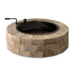 Necessories Wood Burning Fire Pit Kit 48" w/ Cooking Grate, Concrete in Santa Fe