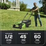 Greenworks 80V 21" Cordless Self-Propelled Lawn Mower - Image 5
