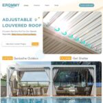 Erommy Outdoor Louvered Pergola Gazebo with Adjustable Aluminum Rainproof Roof - Image 6