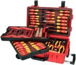 Wiha 32800 Insulated Tool Set with Screwdrivers, Nut Drivers, Pliers, Cutters, Ruler, Knife and Sockets in Rolling Tool Case, 10,000 Volt Tested and 1000 Volt Rated, 80-Piece Set - Image 7