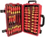 Wiha 32800 Insulated Tool Set with Screwdrivers, Nut Drivers, Pliers, Cutters, Ruler, Knife and Sockets in Rolling Tool Case, 10,000 Volt Tested and 1000 Volt Rated, 80-Piece Set - Image 8