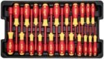 Wiha 32800 Insulated Tool Set with Screwdrivers, Nut Drivers, Pliers, Cutters, Ruler, Knife and Sockets in Rolling Tool Case, 10,000 Volt Tested and 1000 Volt Rated, 80-Piece Set - Image 9