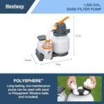 Bestway Power Steel 18' x 9' x 48" Rectangular Metal Frame Above Ground Outdoor Swimming Pool Set with 1,500 GPH Filter Pump, Ladder, and Pool Cover - Image 4