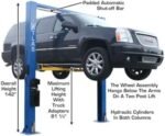 ATLAS Automotive Equipment 9OHSC-SS 2-Post Vehicle Overhead Lift, 11’9” Minimum Ceiling Height, 9,000lb Capacity, Clear Floor, 11'10" Height, 3-Stage Front and 2-Stage Rear Arms, for DIY/Hobbyists - Image 7