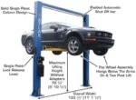 ATLAS Automotive Equipment 9OHSC-SS 2-Post Vehicle Overhead Lift, 11’9” Minimum Ceiling Height, 9,000lb Capacity, Clear Floor, 11'10" Height, 3-Stage Front and 2-Stage Rear Arms, for DIY/Hobbyists - Image 4