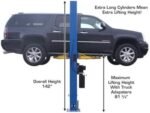 ATLAS Automotive Equipment 9OHSC-SS 2-Post Vehicle Overhead Lift, 11’9” Minimum Ceiling Height, 9,000lb Capacity, Clear Floor, 11'10" Height, 3-Stage Front and 2-Stage Rear Arms, for DIY/Hobbyists - Image 9
