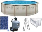 Brazil Premium 27' x 52" Round Above Ground Swimming Pool Package