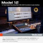 Tascam Model 12 All-in-One 12-track Digital Multitrack Mixing and Recording Studio, Mixer, USB Audio Interface and DAW Controller - Image 2