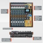 Tascam Model 12 All-in-One 12-track Digital Multitrack Mixing and Recording Studio, Mixer, USB Audio Interface and DAW Controller - Image 3