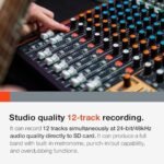 Tascam Model 12 All-in-One 12-track Digital Multitrack Mixing and Recording Studio, Mixer, USB Audio Interface and DAW Controller - Image 5
