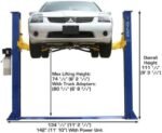 ATLAS Automotive Equipment 9KBPX 2-Post Lift/Hoist, Baseplate Style, 9'6" Minimum Ceiling Height, 9,000lb Capacity, Symmetric Arms, Dual Hydraulic Chain Drive Cylinders, for Low Ceiling Home Use - Image 3