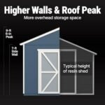 Handy Home Products Rookwood 10x12 Do-It-Yourself Wooden Storage Shed- Does not Include Floor kit, Paint, or Roofing Shingles - Image 4