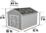 Handy Home Products Rookwood 10x12 Do-It-Yourself Wooden Storage Shed- Does not Include Floor kit, Paint, or Roofing Shingles - Image 8