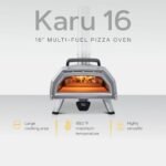 Ooni Karu 16 Multi-Fuel Outdoor Pizza Oven - Wood and Gas Fired Oven - Outdoor Cooking Pizza Oven - Fire and Stonebaked Pizza Oven for Authentic Homemade Pizzas - Dual Fuel Pizza Maker - Image 2