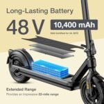 Electric Scooter - VX2 PRO Swiss Engineered Electric Scooters for Adults - 1300W Peak Power 22, 28, 37-Mile Ranges, IPX6 Water Resistant Fast Electric Scooter - 24 Months Support - Image 5