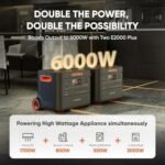 Jackery Solar Generator 4000 Kit, Explorer 2000 Plus and 1X PackPlus E2000 Plus Expandable Battery with 2X200W Solar Panel, 4085 Wh LiFePO4, 3000W Output for Outdoor RV Camping & Home Emergency - Image 5