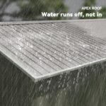 Outsunny 11' x 13' Outdoor Storage Shed, Garden Tool Metal Shed with Foundation Kit, Double Lockable Door, Air Vents and Sloping Roof, for Backyard, Patio, Lawn, Light Gray - Image 6