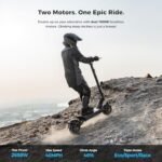 Ausom 2000W Dual Motor Folding Electric Scooter for Adults, Off Road Dual Motor E-Scooter with E-ABS and Dual Disc Brakes, 40Mph Top Speed, 56 Miles Max Range - Image 2