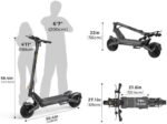 Ausom 2000W Dual Motor Folding Electric Scooter for Adults, Off Road Dual Motor E-Scooter with E-ABS and Dual Disc Brakes, 40Mph Top Speed, 56 Miles Max Range - Image 6