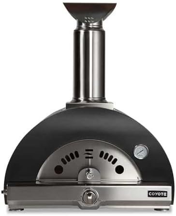 Coyote Outdoor Living 30" Matte Black Hybrid Pizza Oven in NG