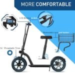 Hiboy MAX Pro Electric Scooter, 46.6 Mi Long Range, 22 MPH Power by 650W MAX Motor, 11'' Pneumatic Tires, Split Hub Design, Dual Suspension, 265lbs MAX Load, Commuting Electric Scooter for Adults - Image 6