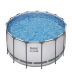 Bestway Steel Pro MAX 10 Foot x 30 Inch Round Metal Frame Above Ground Outdoor Backyard Swimming Pool Set with 330 GPH Filter Pump