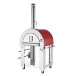 Empava PG06 Outdoor Wood Fired Pizza Oven Stainless Steel Red with Wheels and Accessories - Image 8