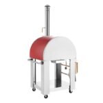 Empava PG06 Outdoor Wood Fired Pizza Oven Stainless Steel Red with Wheels and Accessories - Image 6