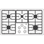 GE 36" Built-In Gas Cooktop JGP3036SLSS - Image 2