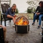 X Series 28 Inch Round Corten Steel Wood-Burning Fire Pit in Stainless Steel by Breeo - Image 3