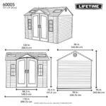 Lifetime Lockable Polyethylene Outdoor Storage Shed, 10' x 8', Tan & Brown (60005) - Image 4